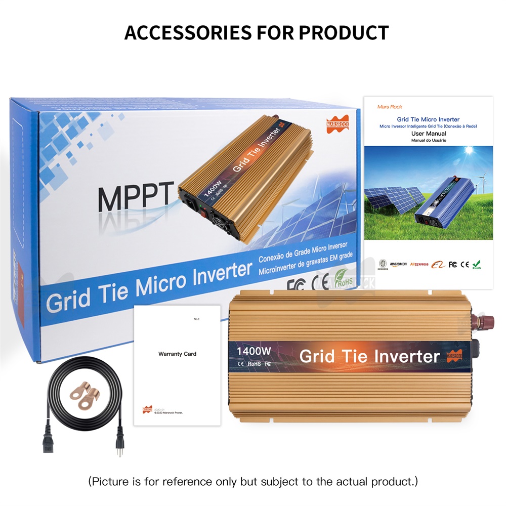 Grid Tie Micro Inverter - 1000-1400W Netzgekoppelter Mikro-Solarwechselrichter 20-50VDC zu 90-140VAC