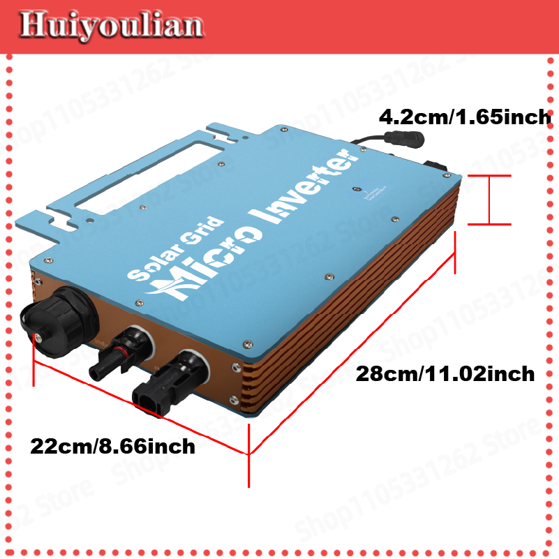 Grid Tie Micro Inverter - Mikrowechselrichter 1200W Netzgekoppelt Anti-Reverse, WLAN-Überwachung 36V